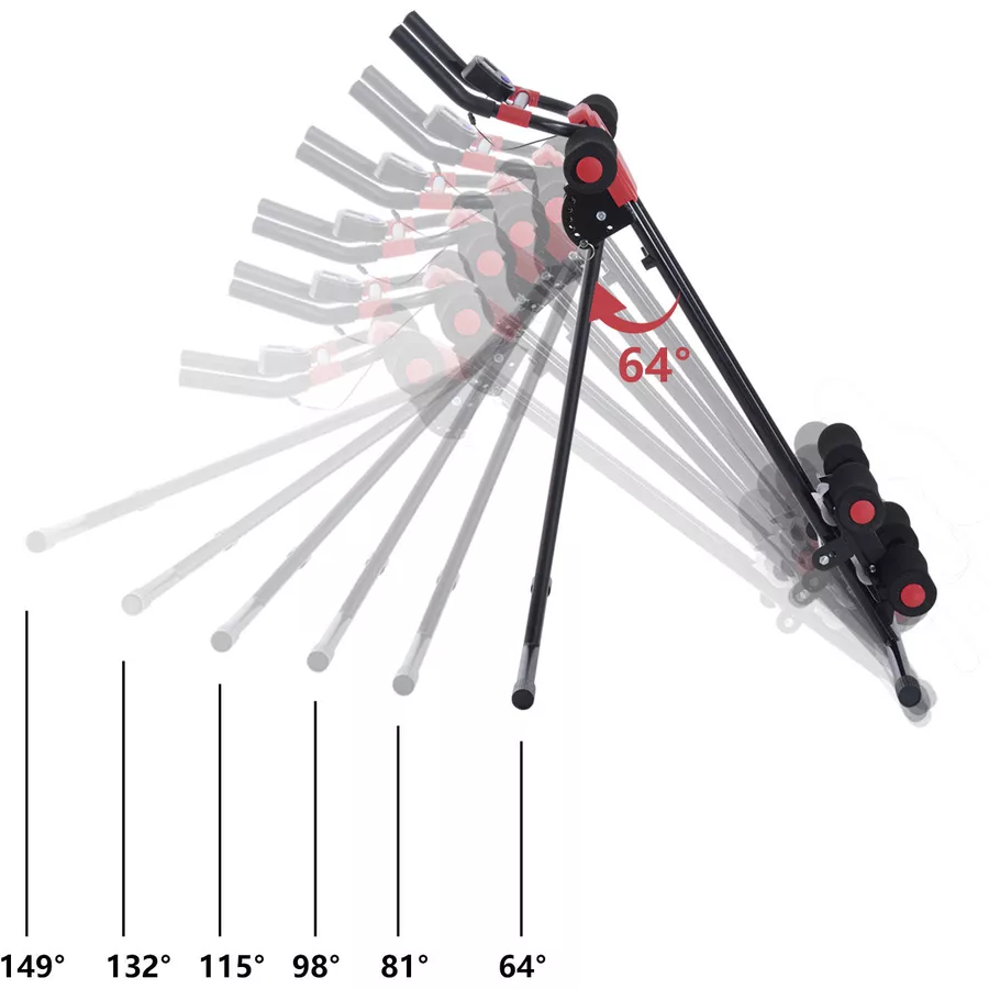 HOMCOM Bauchtrainer mit LED Display schwarz, rot