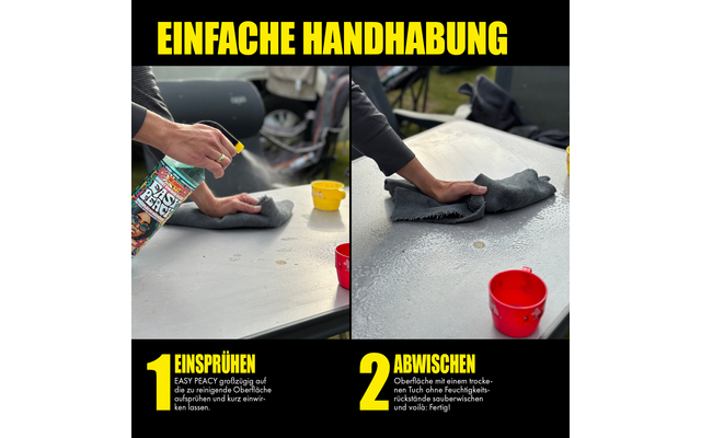 WOSHUP! Easy Peacy Oberflächenreiniger für Wohnmobil, Wohnwagen, Haushalt und Auto 1 Liter