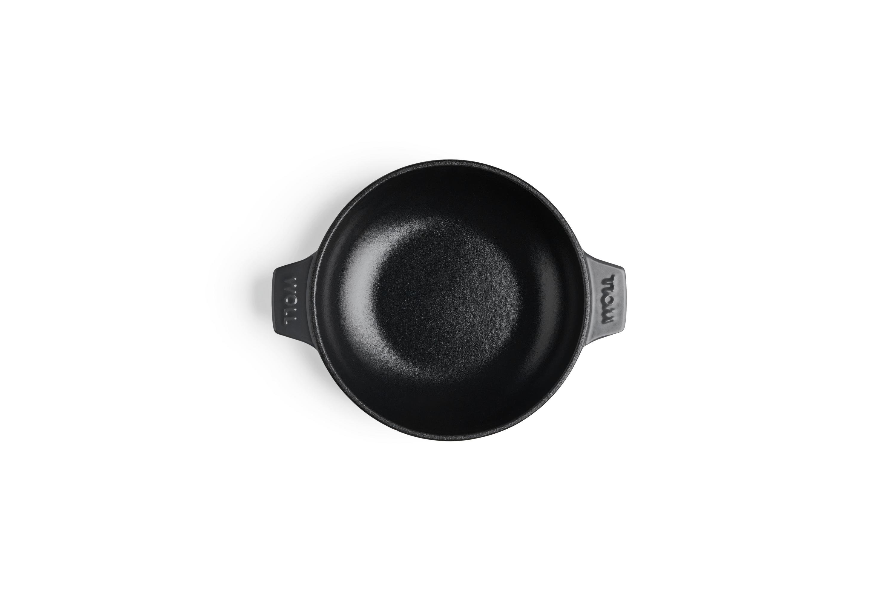 Iron Servierpfanne, Ø 20 cm, und Gusstopf, Ø 20 cm - Farbe: Carbon Grey von WOLL