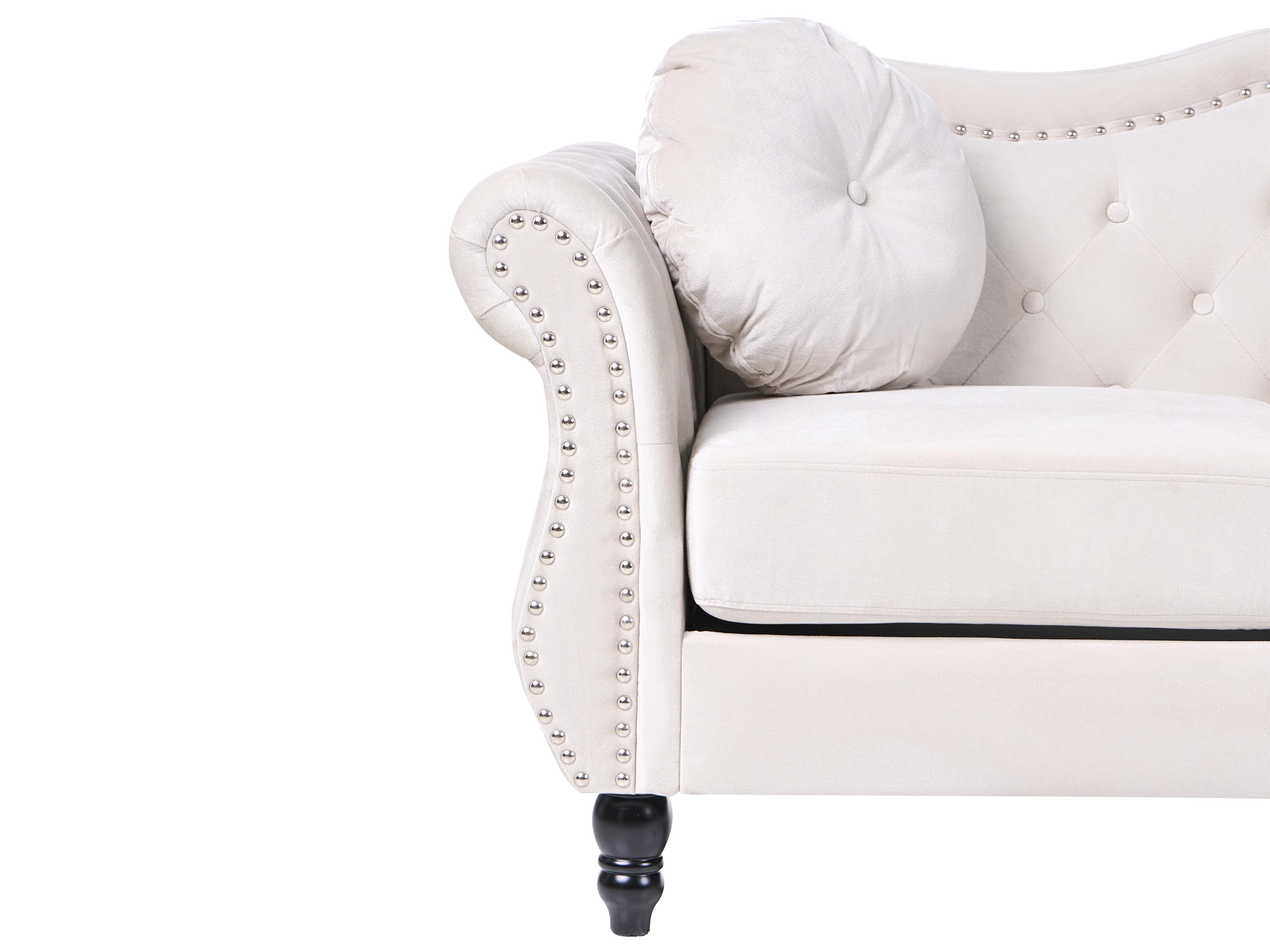 Bank 2-zits SKIEN Fluweel Lichtbeige