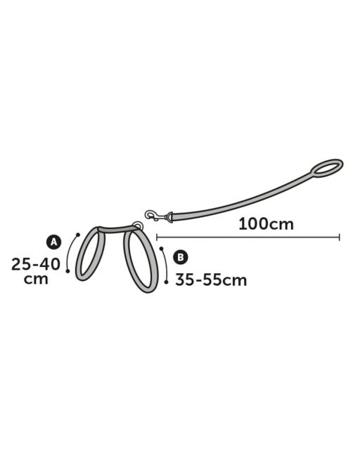 Flamingo Kattenharnas + Lijn Grote Kat Aiwa - Kattentuigje - Assorti 25-40cm 10mm