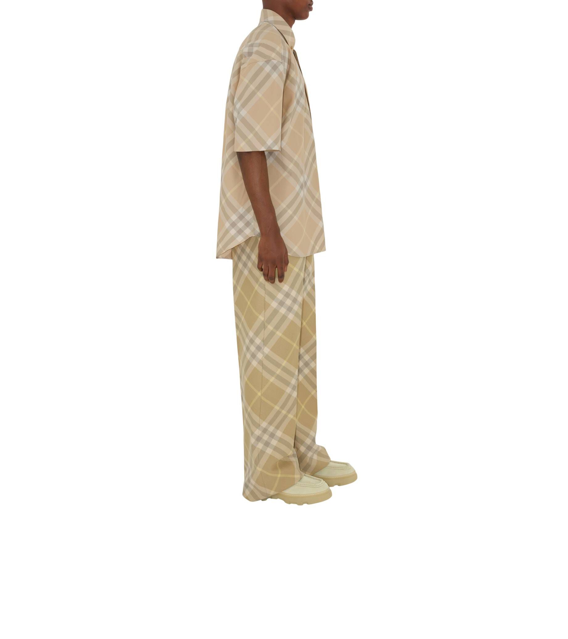 Burberry| Herren Baumwollhemd Kurzarm Oversized Fit