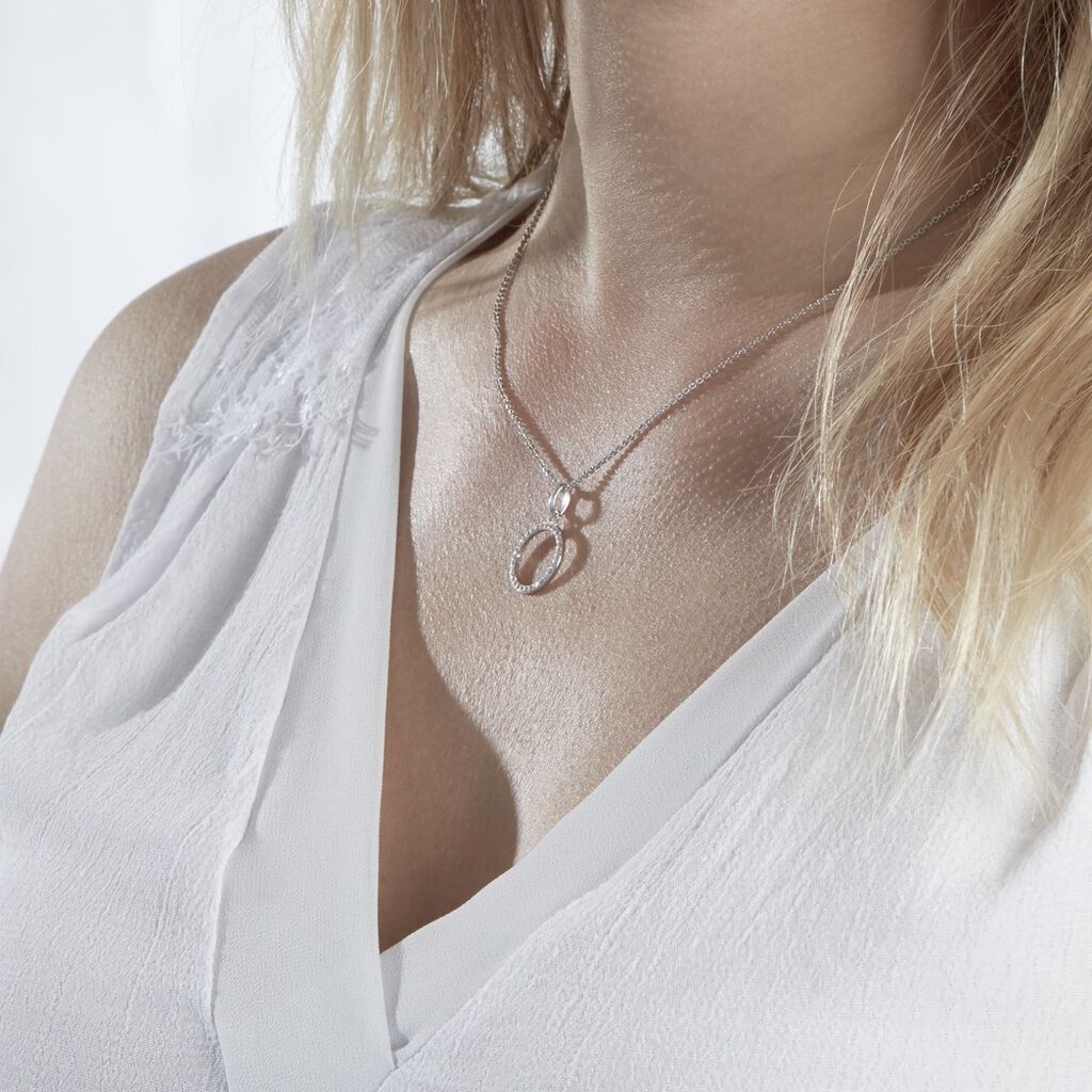 Collier Grâces Argent Blanc Oxyde De Zirconium