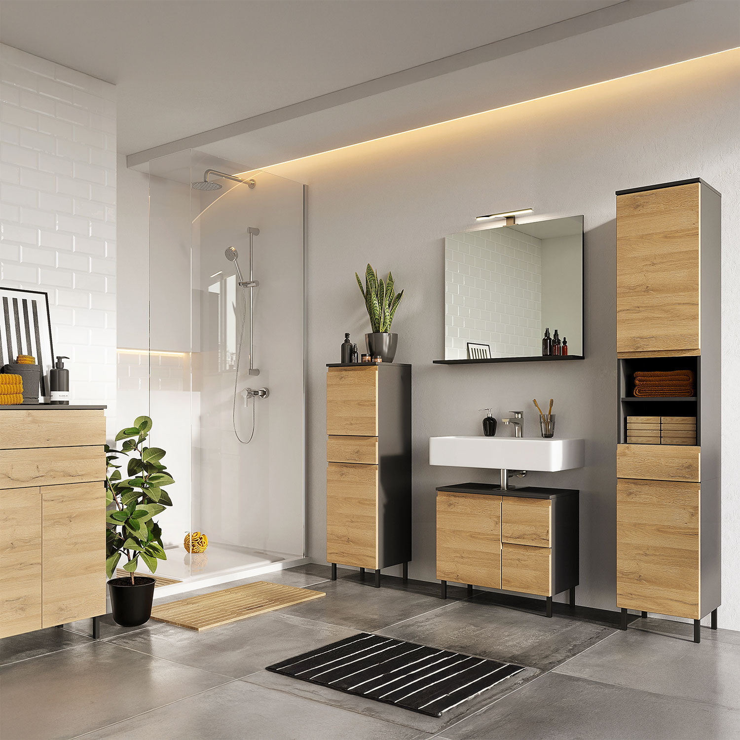 Waschbecken Unterschrank Silas
