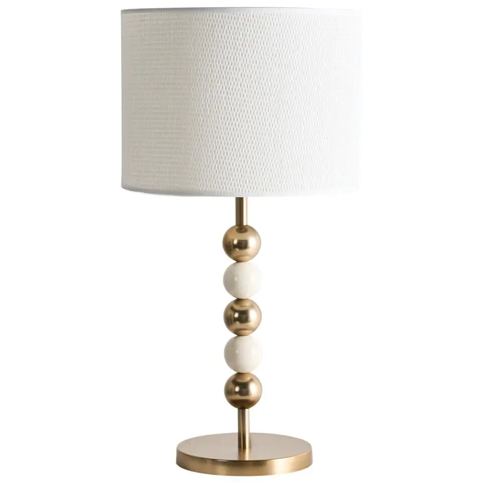 LOKY - Tafellamp - Messing/Beige - Metaal