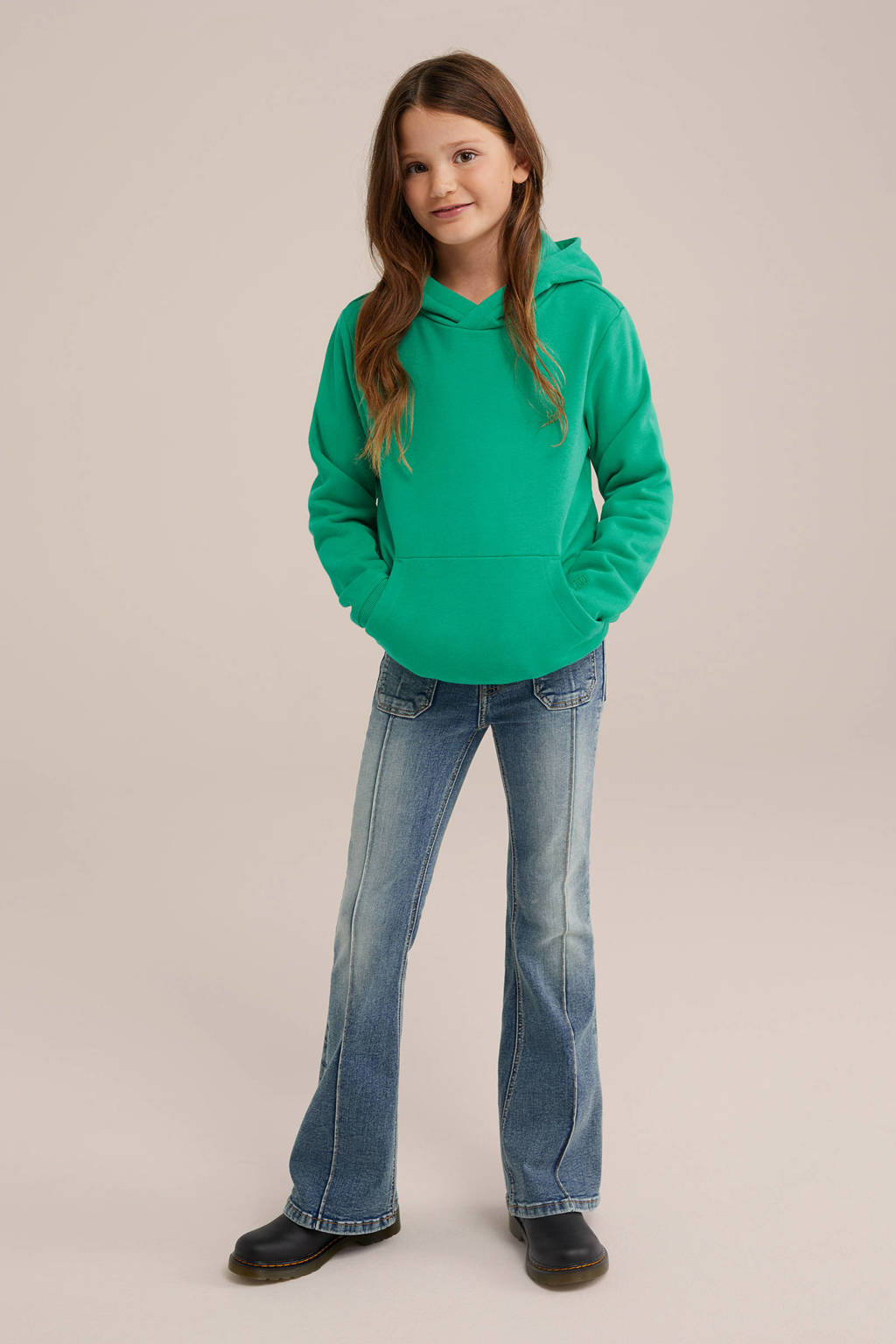 WE Fashion hoodie middengroen