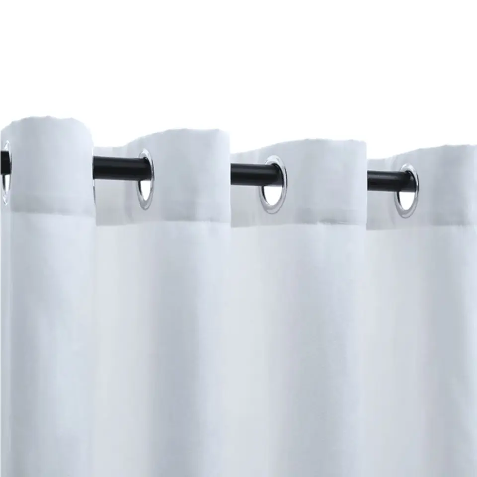 vidaXL - Gordijn - Wit - Stof - 140 x 175 cm - 2 stuks