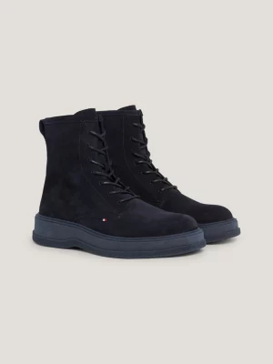 Botas de cano curto com cadarço em camurça repelente à água