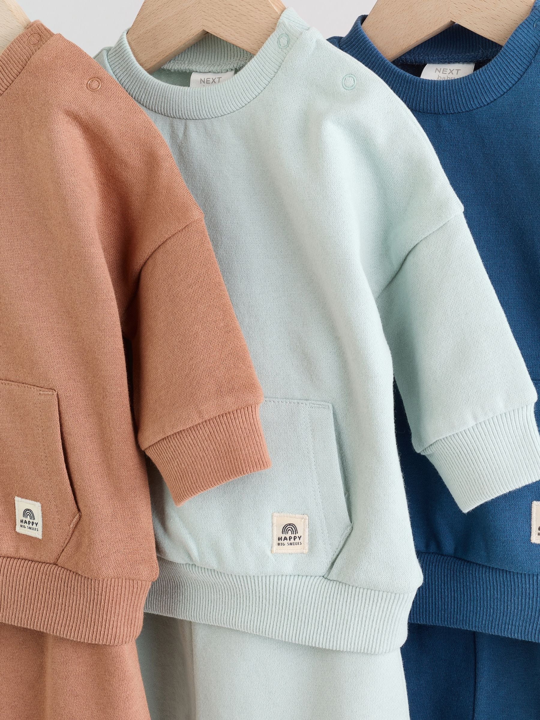 Mineraalkleurig - Baby Sweatshirt en Joggingbroeken Set 6 stuks (0mnd-3jaar)