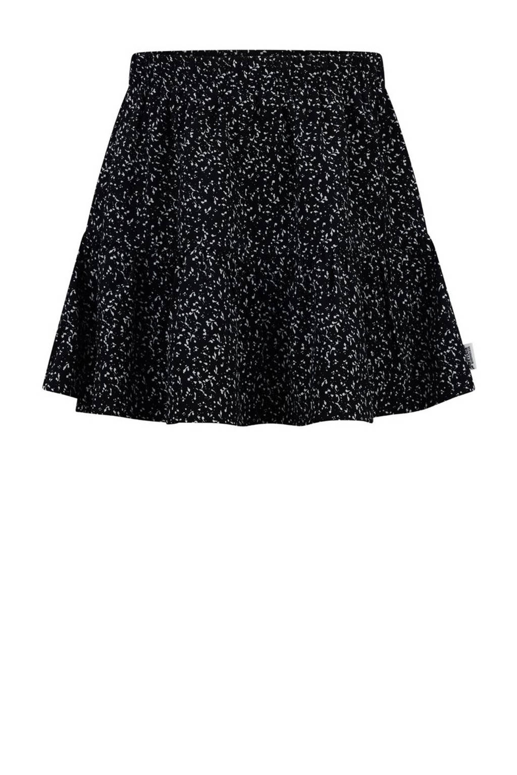 Retour Jeans rok Valence met all over print zwart/wit