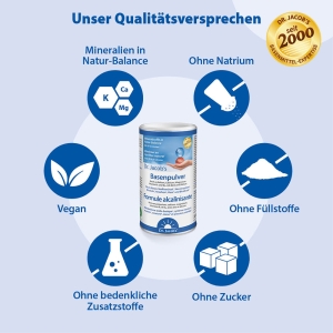 Dr. Jacob's Basenpulver Kalium Magnesium Calcium, 300 g