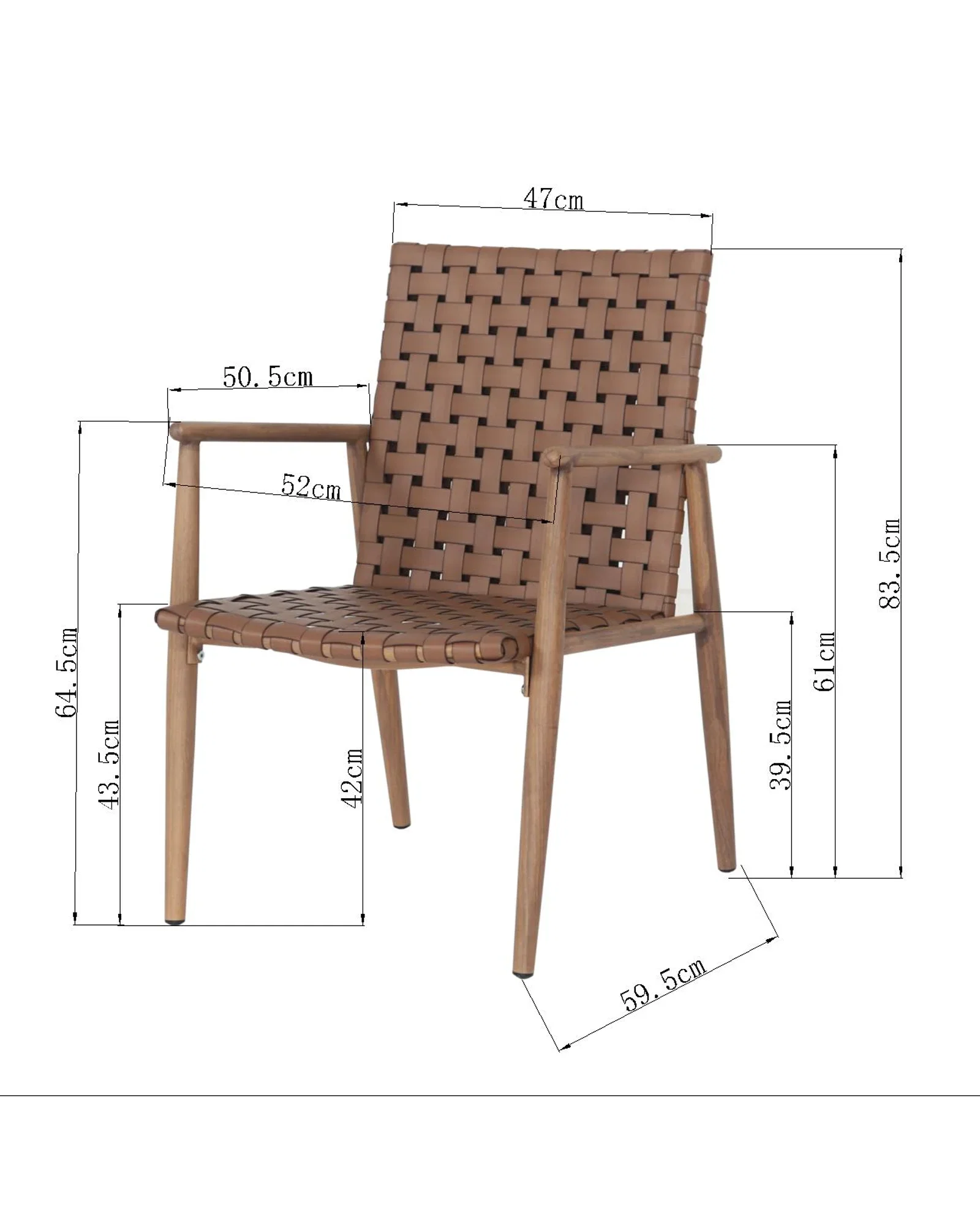 Spisestol Kalmar Høyde 82 cm