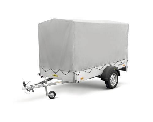 Humbaur afdekzeil en frame exclusief voor Startrailer Plus grijs voor laadhoogte 150 cm