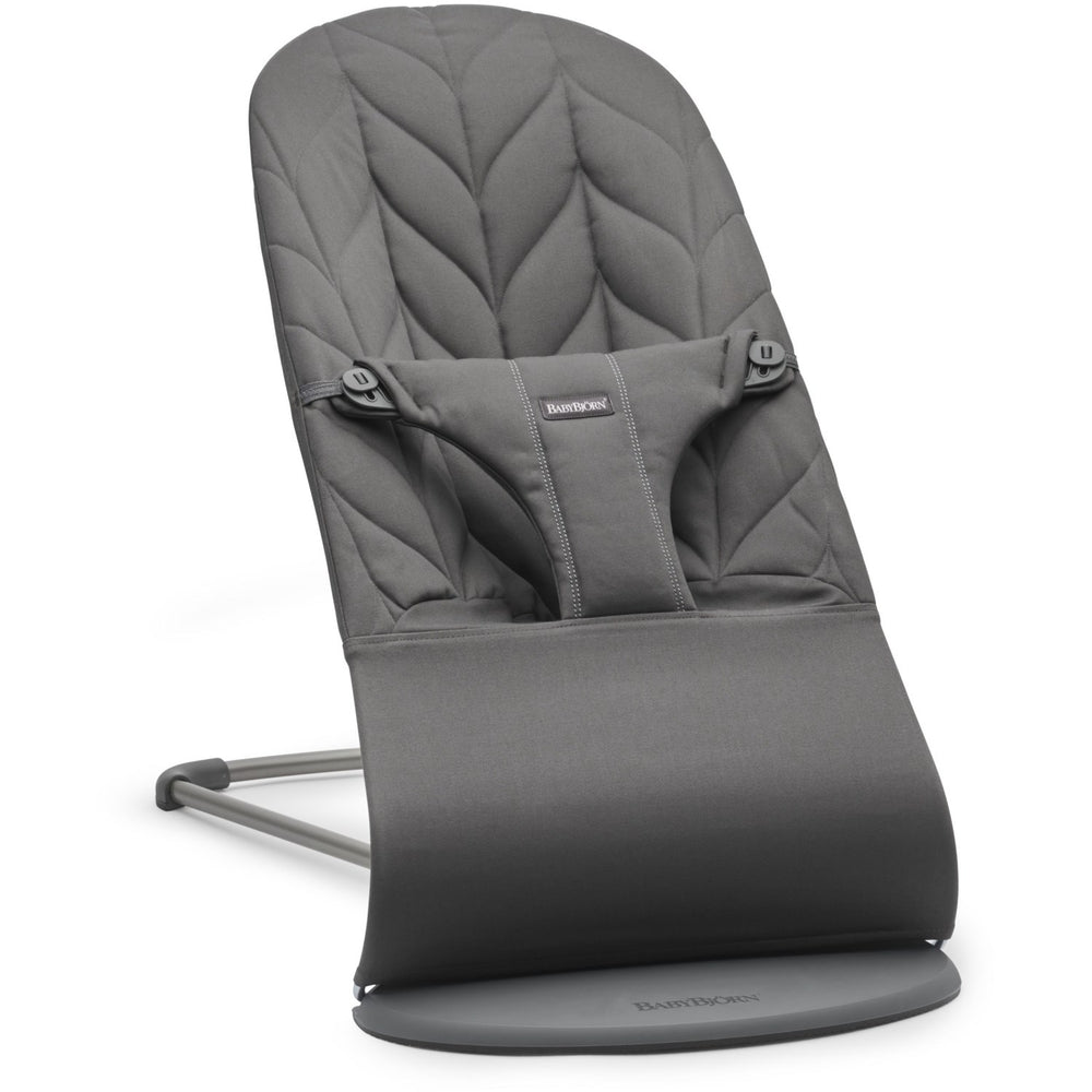 Køb BabyBjörn Anthracite Grey Skråstol Bliss - Vævet, Blomsterbladsquilt