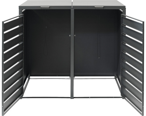WESTMANN bakkenopbergbox inclusief gasveren en dekseldempers, 132 x 80 x 116 cm, antraciet