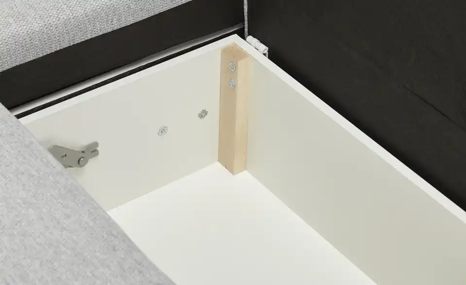 Ecksofa Silbergrau links