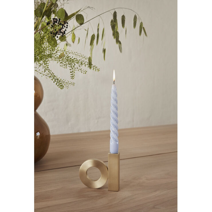 OYOY Living Design Baari Solid Brass Candleholder Brushed brass