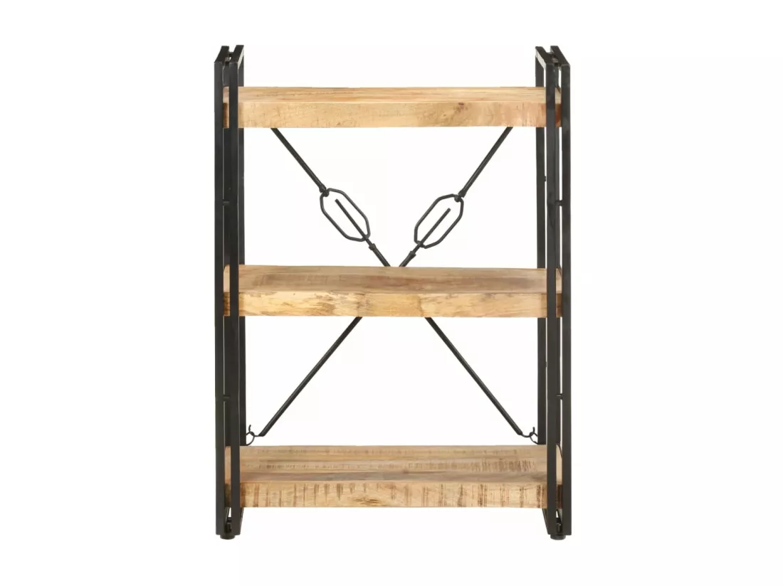 Bibliothèque à 3 niveaux 60x30x80 cm Bois de manguier massif