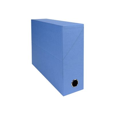 Exacompta - Boîte de transfert - dos 90 mm - toile bleu clair