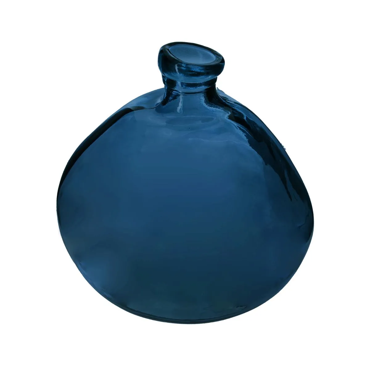 Atmosphera, Createur D'Interieur Atmosphera Vase Rond - Verre Recyclé Bleu D 33 cm