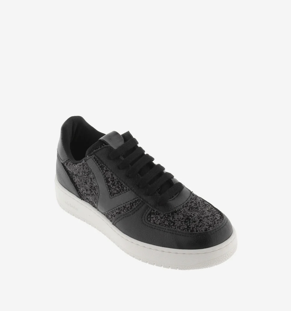 MADRID BLACK GLITTER SNEAKERSNEGRO