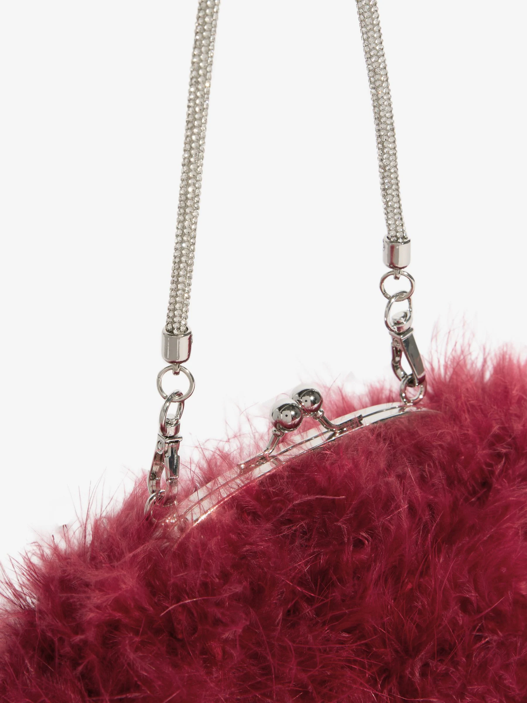 Bordeauxrood - Lipsy Feather Top Handle Clutch Bag