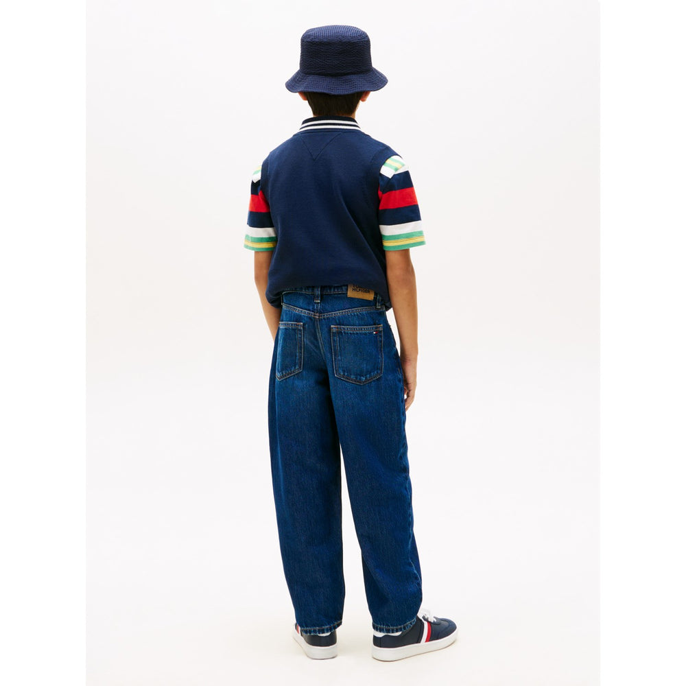 Køb Tommy Hilfiger Darkused Barrel Dark Blue Jeans