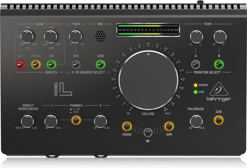 Behringer - STUDIO L - USB-Audio-Interface - Zwart - Professionele Geluidskwaliteit