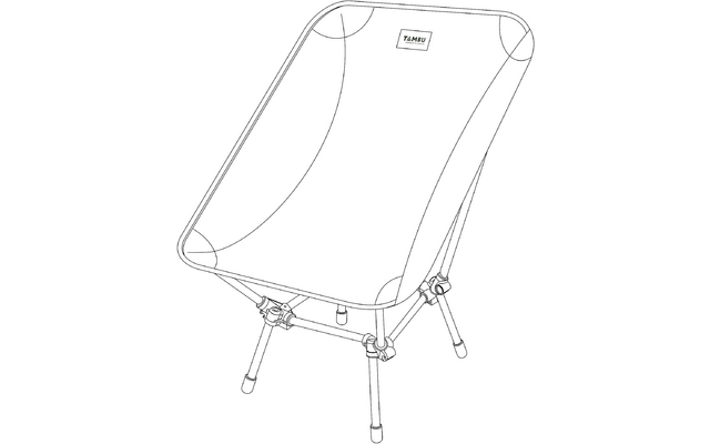 Tambu Campingstuhl aus recyceltem Polyester mit verstellbarer Sitzhöhe