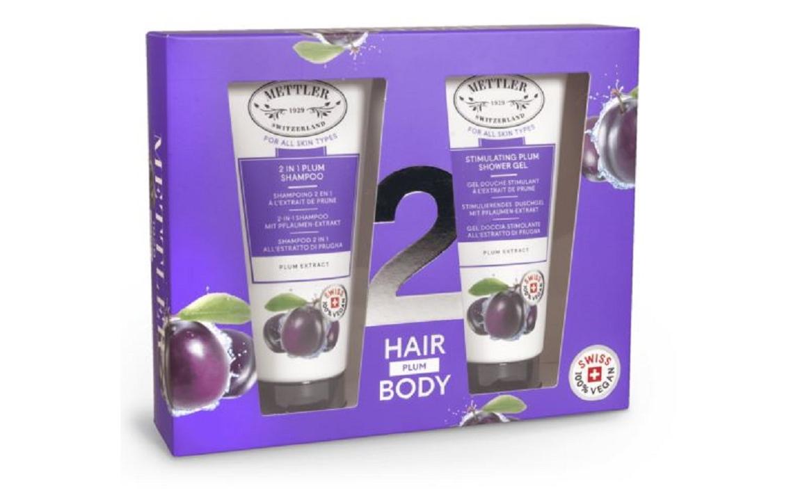 Geschenkset Plum Stimulating 2-teiligFruchtiger Duft und Pflege für Haut und Haar