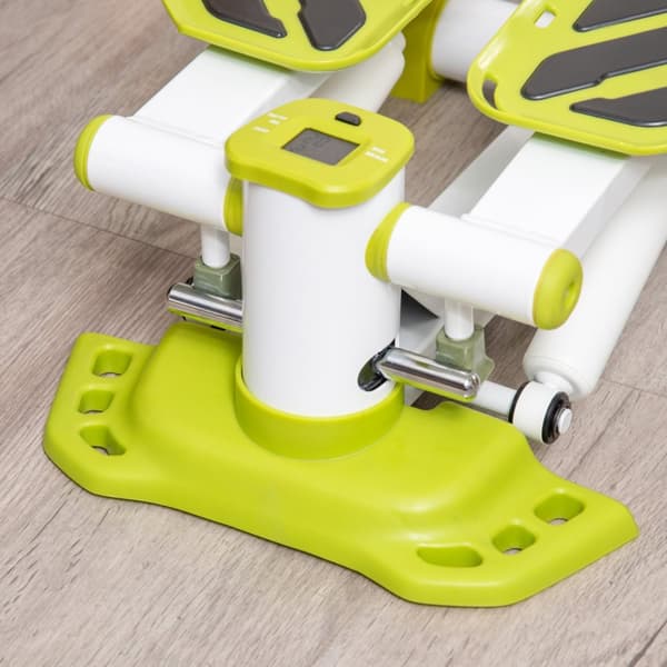 Mini stepper for hjemmet, sklisikker opp-ned stepper med LCD-skjerm, stepper hjemmetrener med to store pedaler, stål, gul