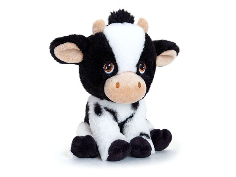 Keeleco Kuscheltier Kuh 18 cm Stofftier mit einzigartigem Charakter