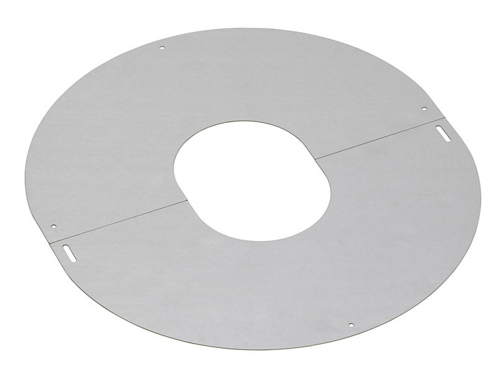 Plaque de propreté inox ø100/150 mm, 10° blanc Poujoulat