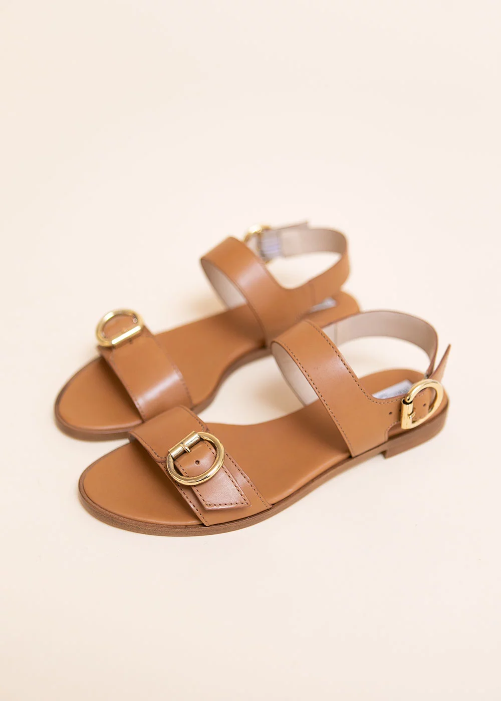 SANDALE LAKANAL CUIR CAMEL