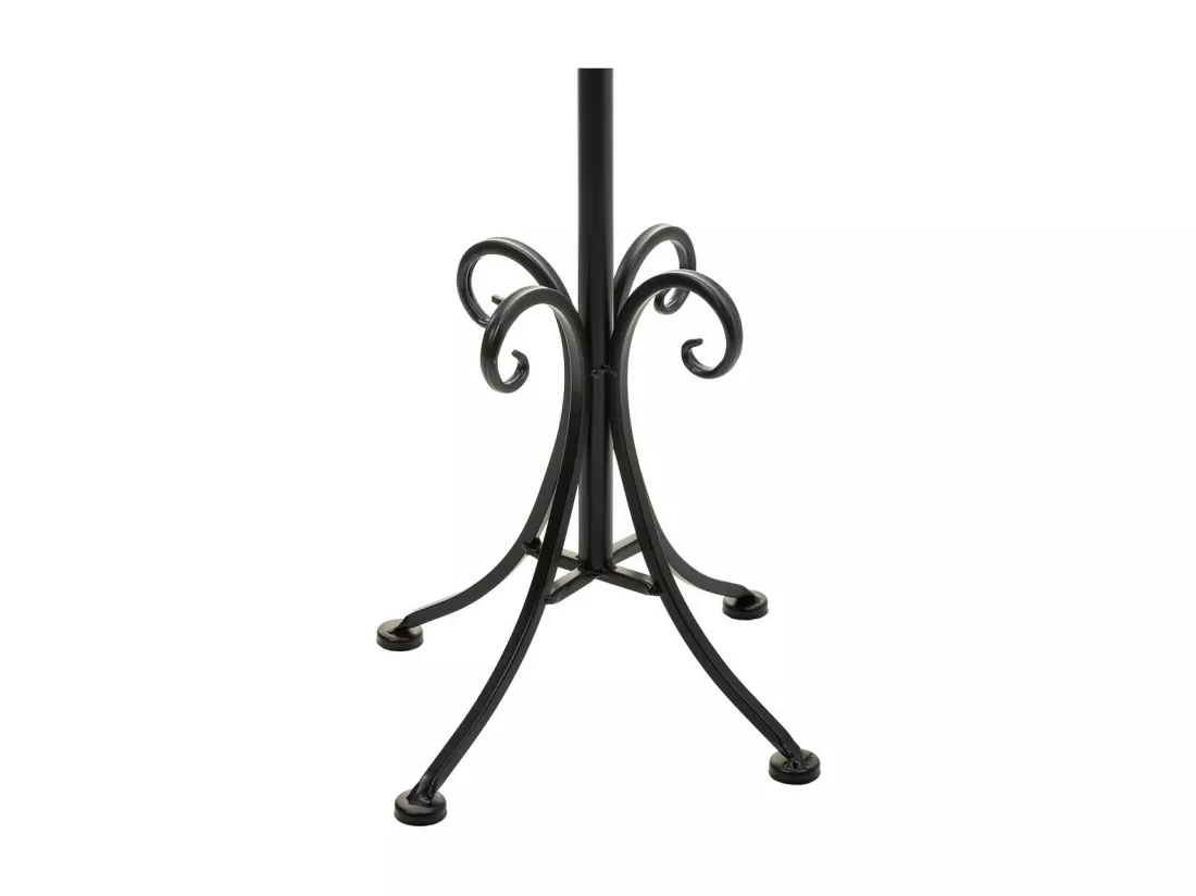 Porte-manteau en fer forgé noir 23x23x150h cm