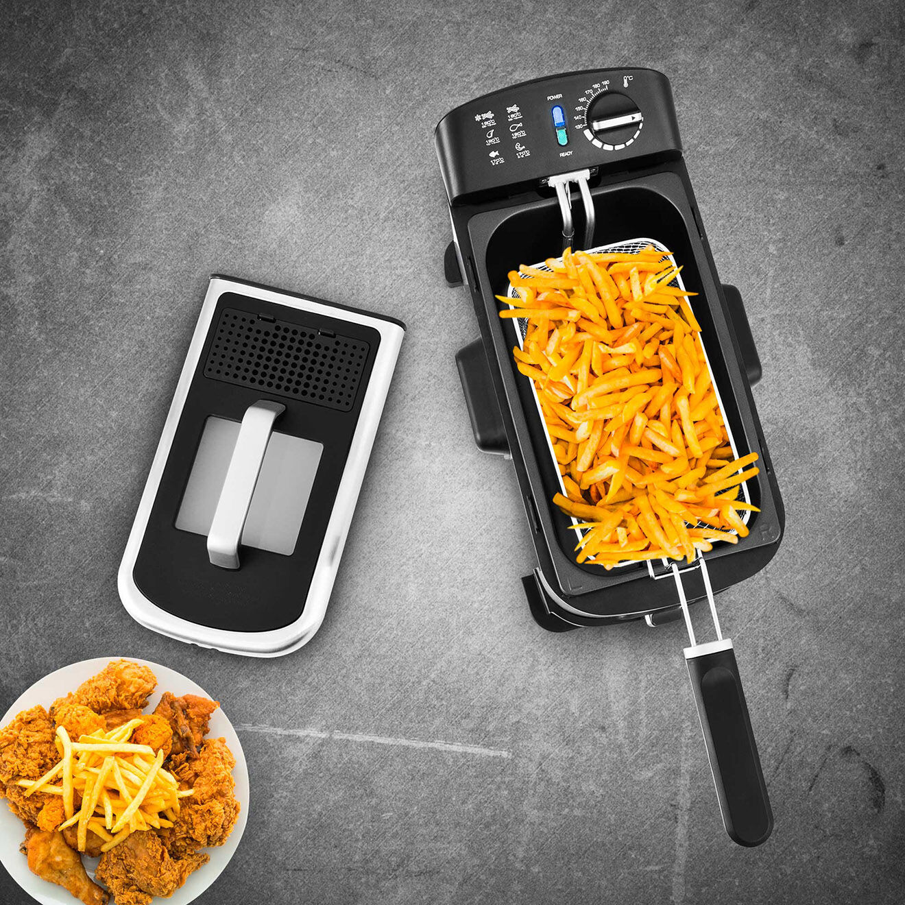 Kitchencook Friteuse acier - 3, 5 L