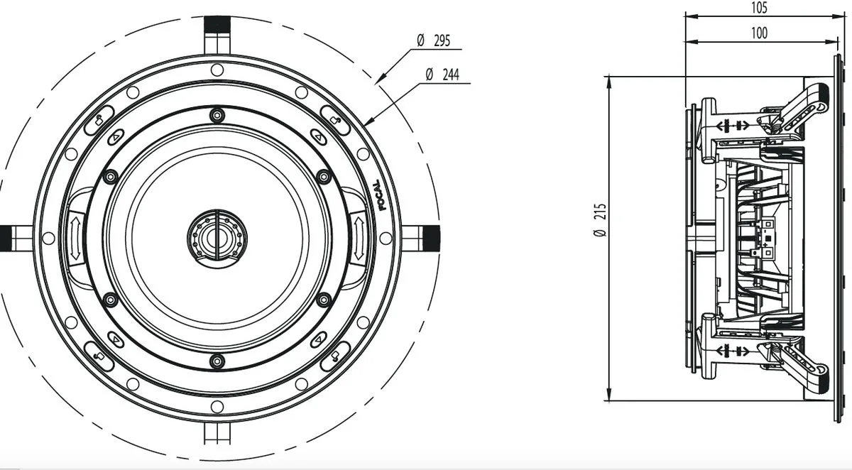 Focal 300 ICW6 (la pièce) Enceintes encastrables