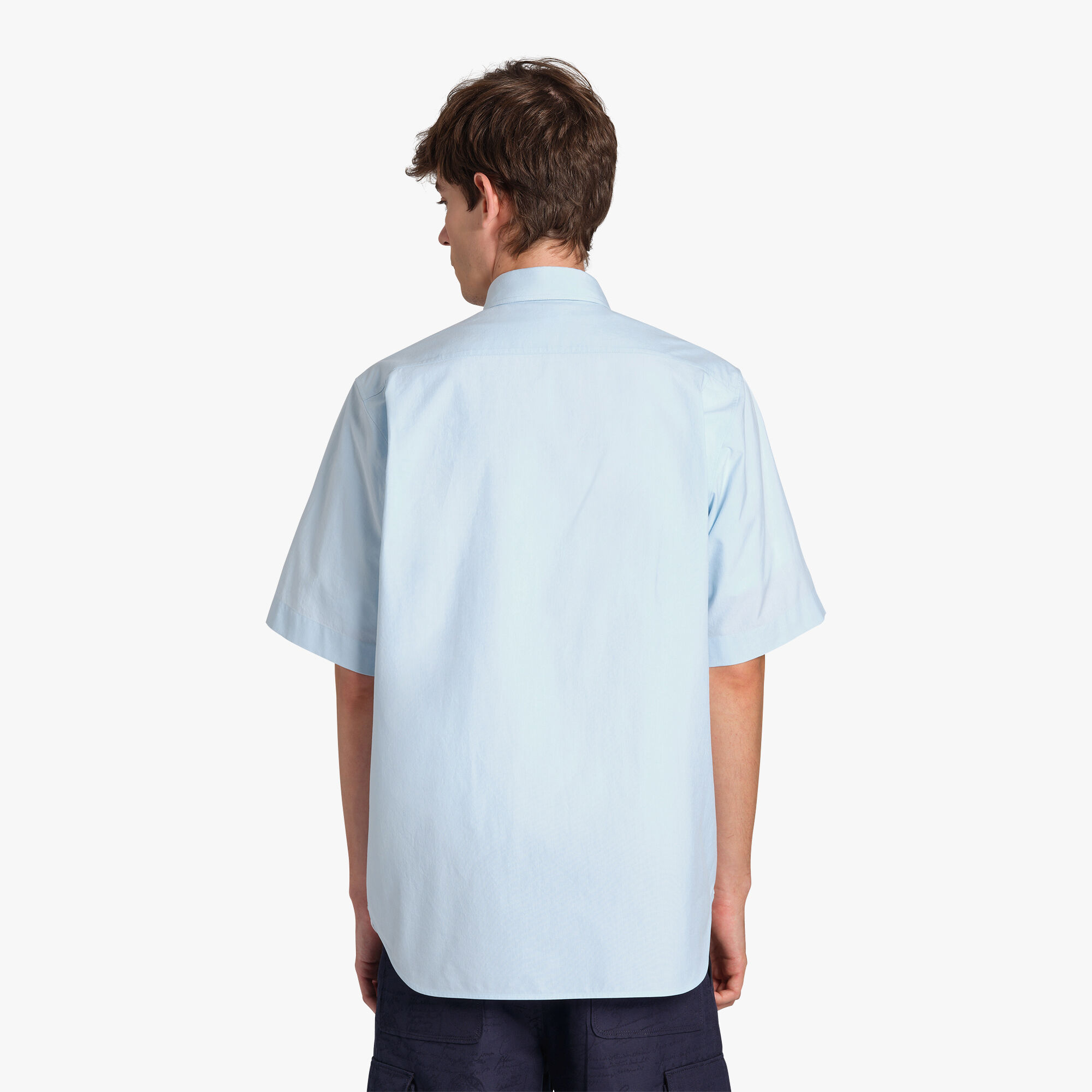 Chemise À Manches Courtes En Coton Avec Poche Scritto