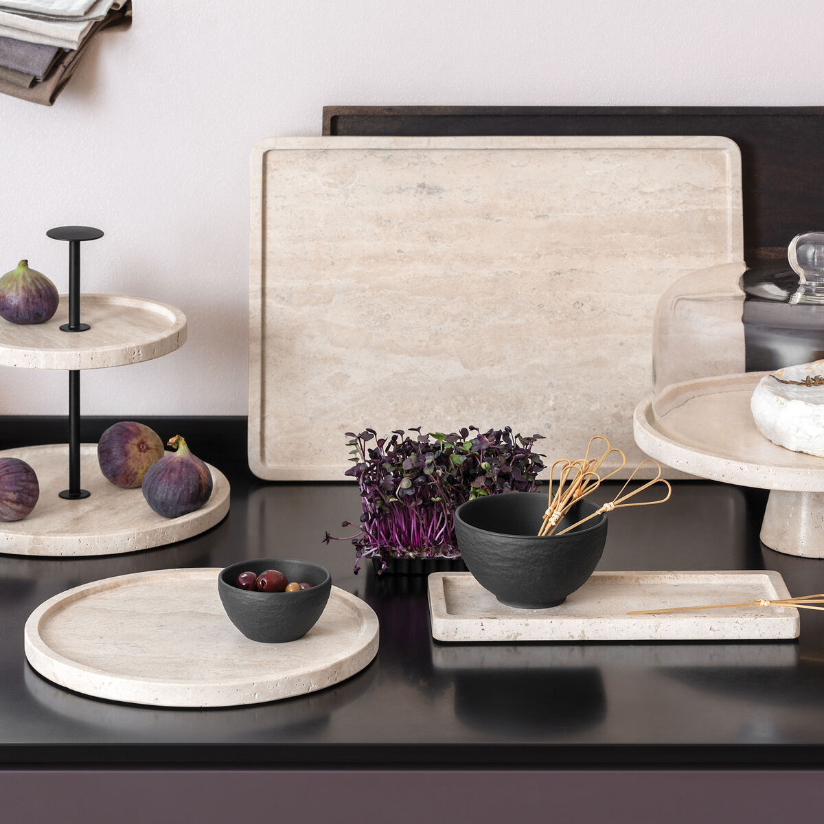 Villeroy & Boch Manufacture Travertine serveringsfat 25,5 x 10,5 cm