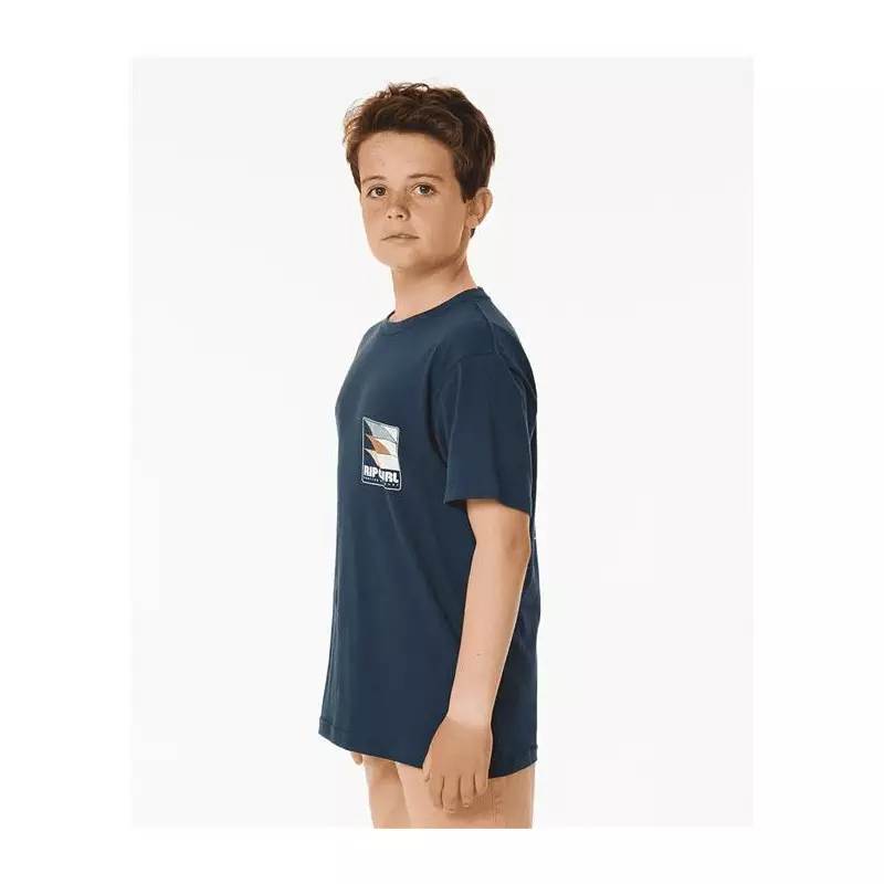 Teeshirt junior RIPCURL Surf Revival Line Up Tee -Boy Dark Navy