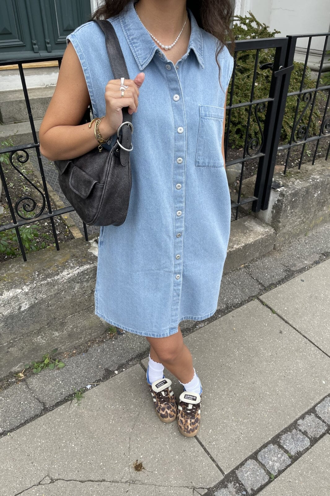 Pieces Pcabbi Sl Short Denim Dress