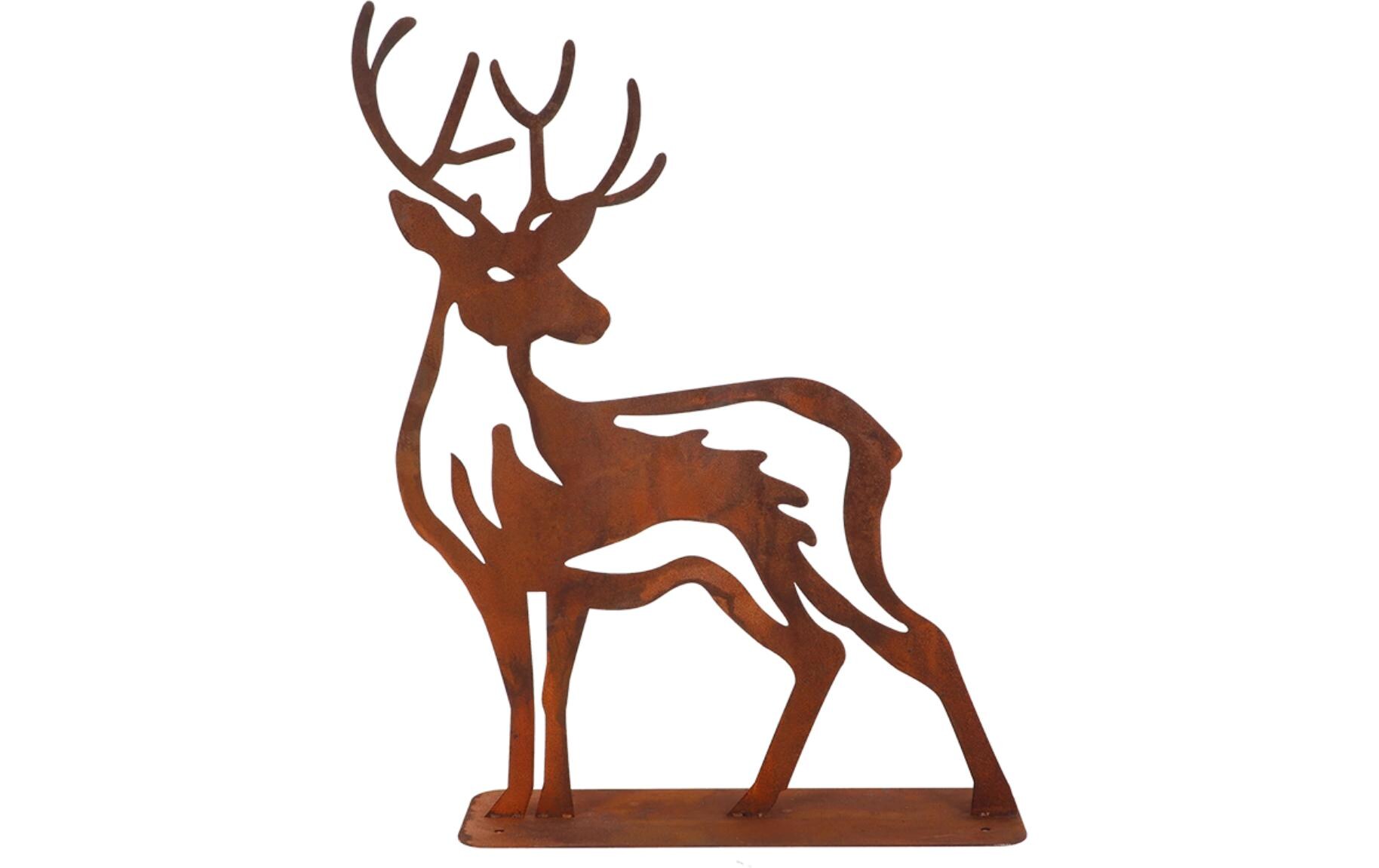 Dekofigur Hirsch RostbraunGartendekoration