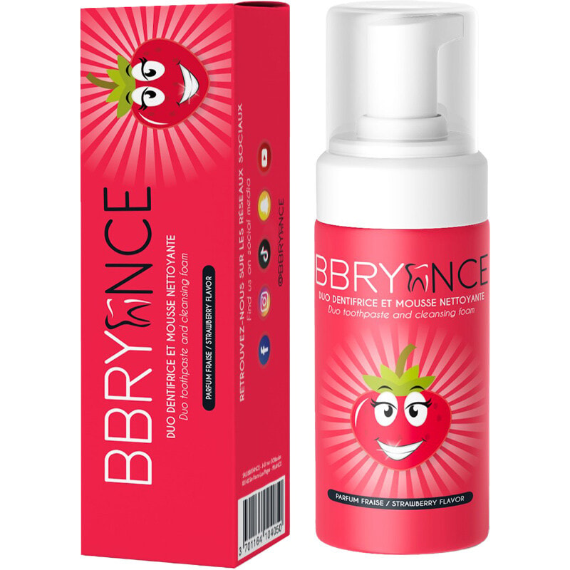 Dentifrice mousse blancheur - Fraise - 50 ml