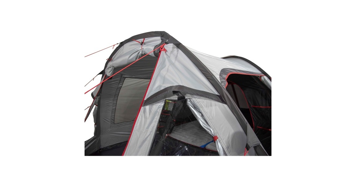 High PeakAmora 5.0 tent  (Lichtgrijs/rood)
