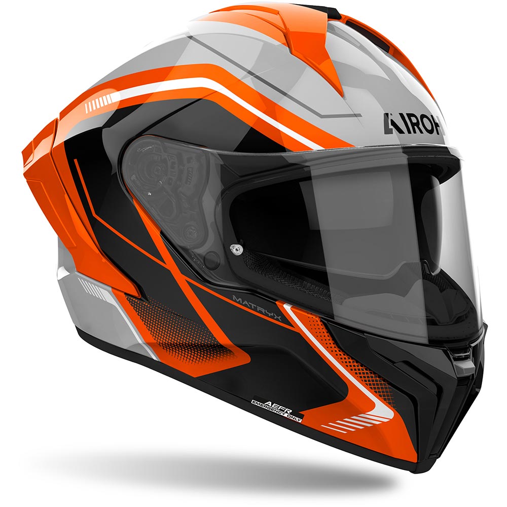 Airoh - Casque Matryx Wide Orange / Noir / Gris / Brillant