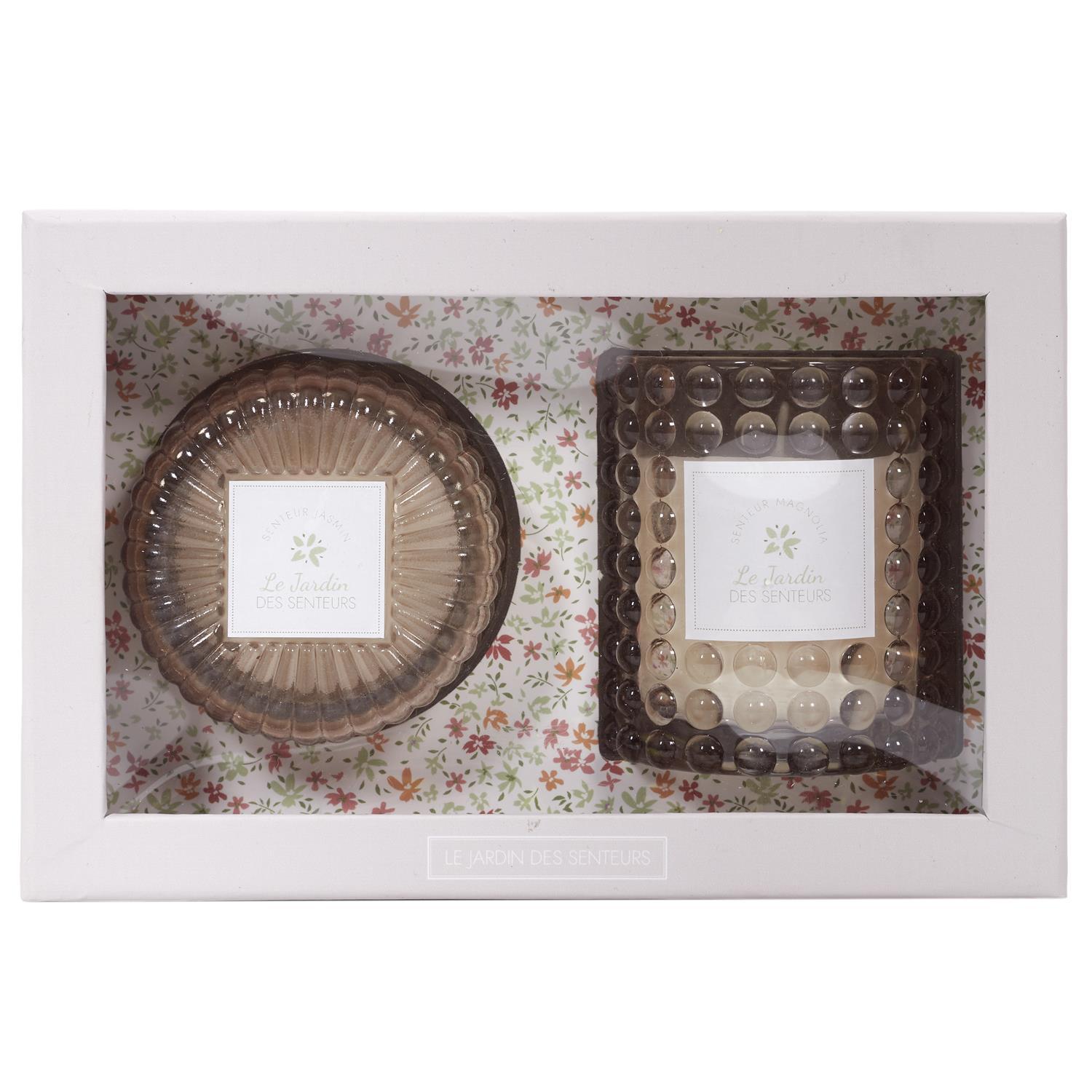 BOUGIE PARFUMEE X2 PIECES COFFRET JARDIN