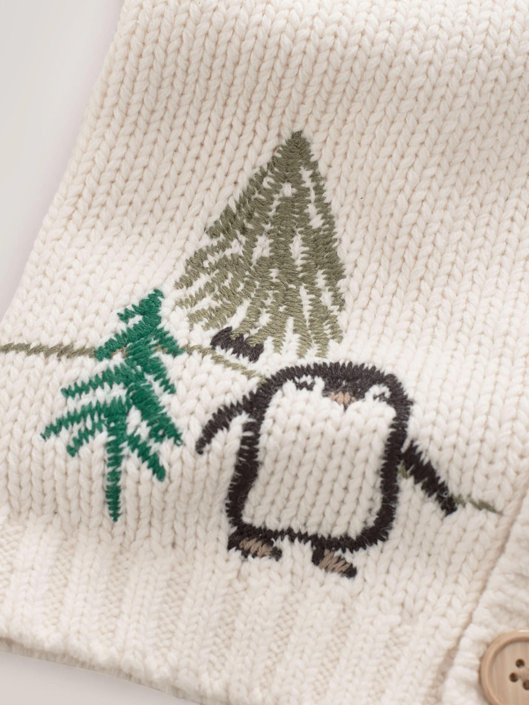 Crème pinguïn - Kerstmis Vest (3mnd-7jr)
