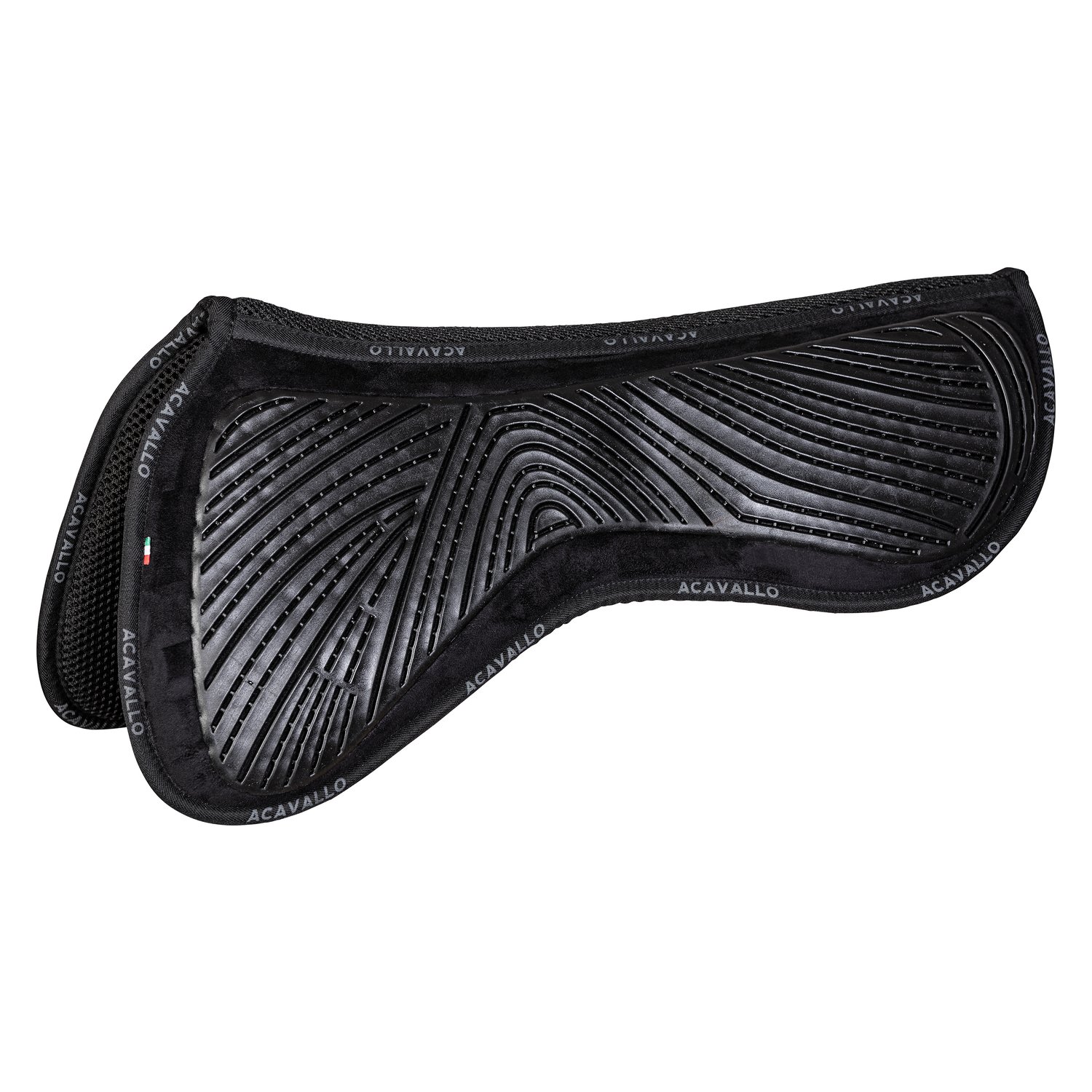 ACAVALLO Gel + Memory Foam Close Contact Halfpad mit 3D-Mesh  - schwarz - VS