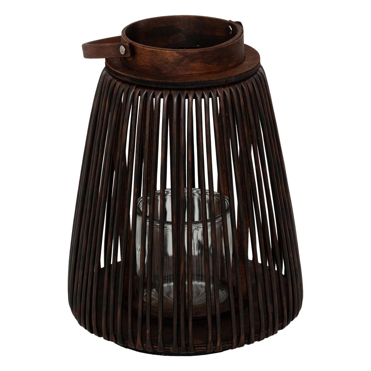 LANTERNE NATUREL HOPIA MARRON H.31CM