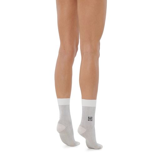 Wolford Merino Metallic Strømper, White/Silver, 36/37